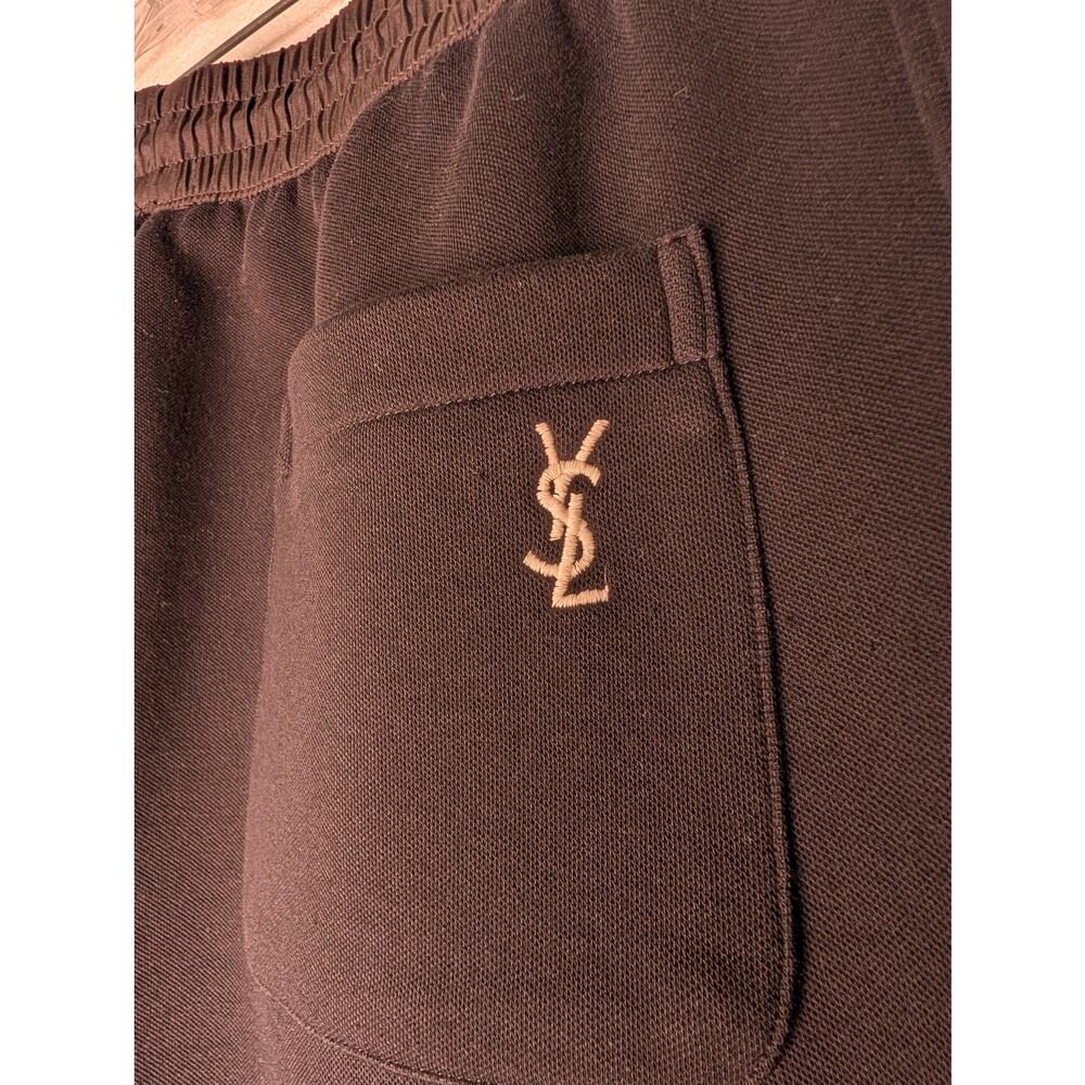 Yves St Laurent YSL Logo Embroidered Men's Joggers 36 Luxury Designer Sweatpants - Picture 6 of 8